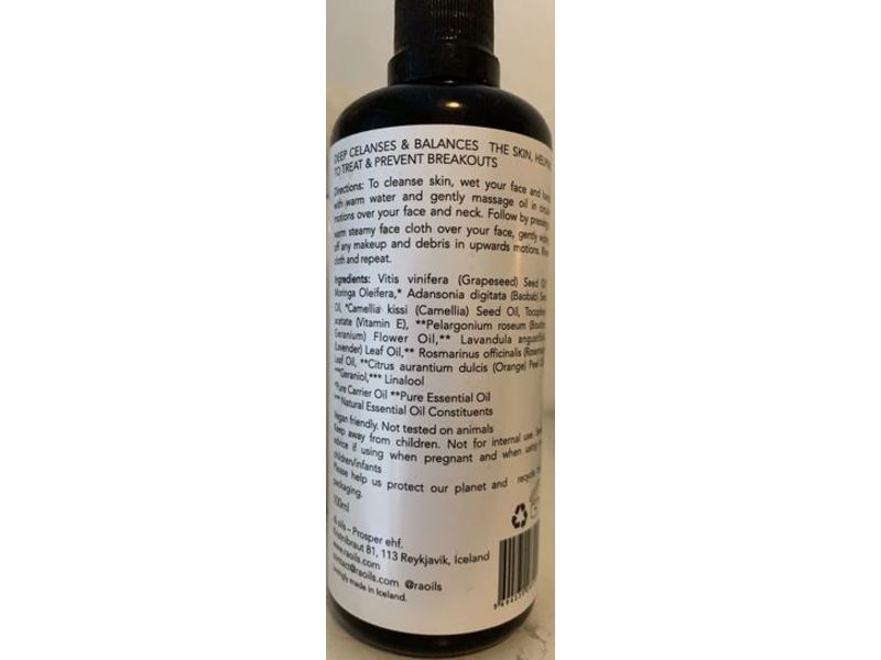 Ra Oils Clear Skin Cleanser, Deep Cleansing & Nourishing Moringa Oil, 200 mL