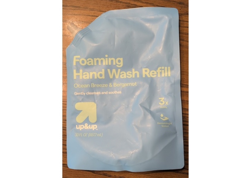 Up & Up Foaming Hand Wash Refill, Ocean Breeze & Bergamot, 30 fl oz/887.2 mL