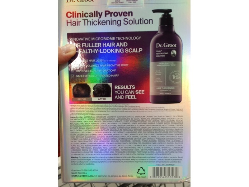 Dr. Groot Scalp Revitalizing Solution Shampoo, Hair Thickening, 23.66 fl oz/700 mL, Pack Of 2