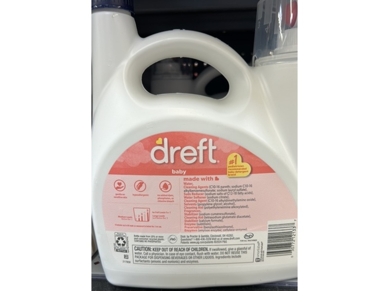 Dreft Baby Detergent, 64 Loads, 84 fl oz/2.48 L