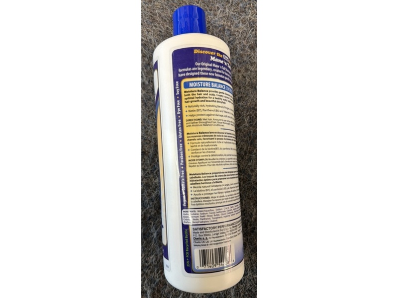 Mane 'n Tail Moisture Balance Shampoo, Coconut Milk, 20 fl oz/591 mL