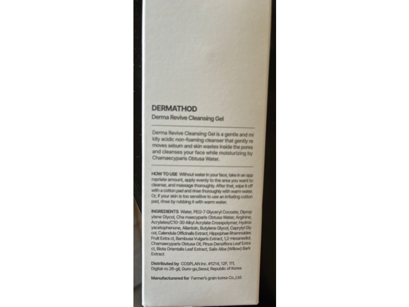 Dermathod Derma Revive Cleansing Gel, 10.14 fl oz/300 mL