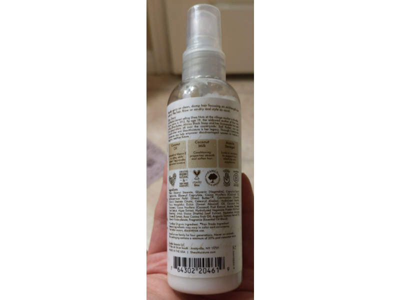 SheaMoisture Daily Hydration Leave-In Treatment, Coconut Milk & Acacia Senegal, 3.3 fl oz/98 mL