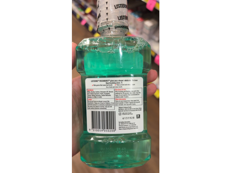 Listerine Mouthwash, Fresh Burst, 8.5 fl oz/250 mL