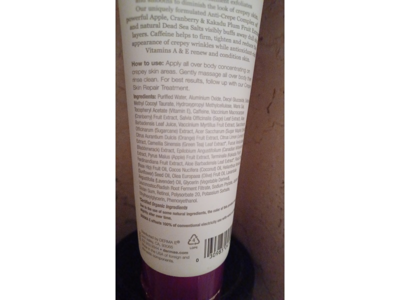 Dermae Crepey Skin Pre-Treatment Exfoliating Scrub, 6 oz/170 g