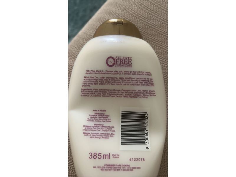 OGX Damage Remedy + Coconut Miracle Oil Conditioner, 385 mL/13 fl oz