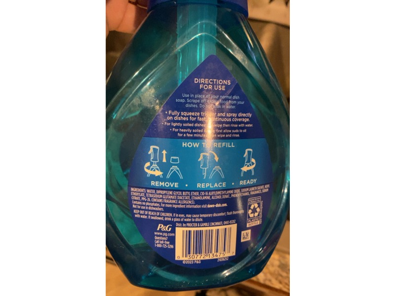 Dawn Platinum Plus Powerwash Dish Spray, Gain Scent, 21.5 fl oz/635 mL