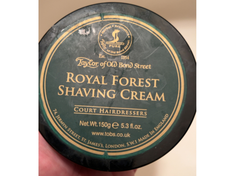 Taylor of Old Bond Street Royal forest Shaving Cream, 5.3 fl oz/150 g
