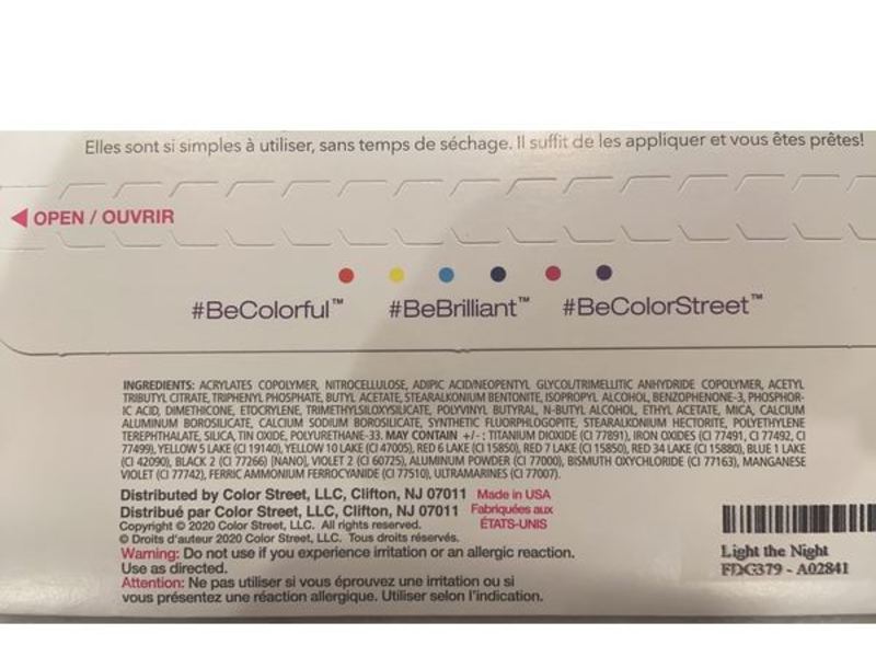 Color Street 100% Real Nail Polish Strips, Light The Night, 0.035 oz/0.99 g, 16 Count