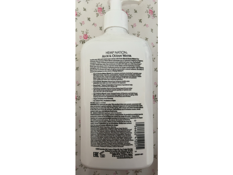 Australian Gold Hemp Nation Moisturizing Tan Extender, Aloe & Ocean Water, 18 fl oz/535 mL