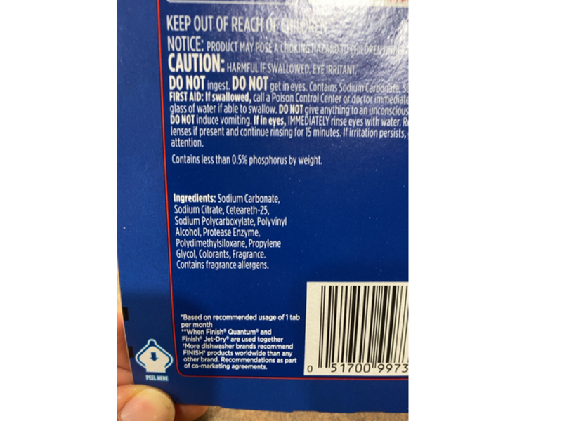 Finish In-Wash Dishwasher Cleaner Tablets, 4 Count