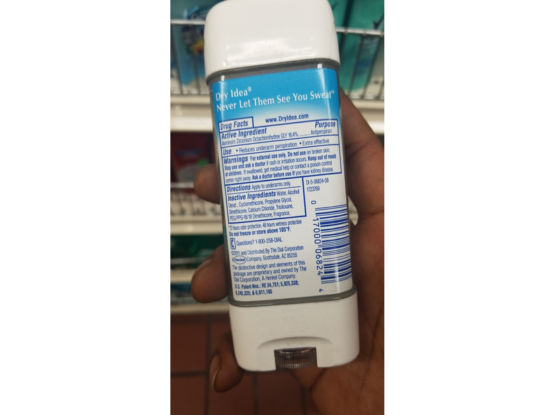 Dry Idea Advanced Dry Antiperspirant & Deodorant Clear Gel, Powder Fresh, 3 oz (Pack of 3)