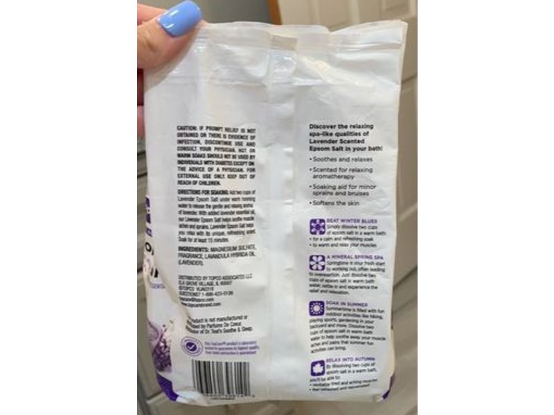 Top Care Health Epsom Salt, Lavender Scented, 48 oz/1.36 kg