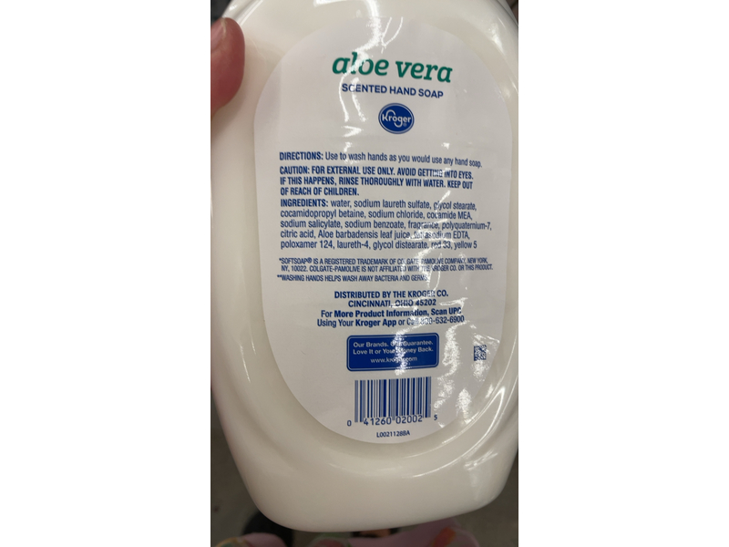 Kroger Scented Hand Soap, Aloe Vera, 50 fl oz/1.47 L