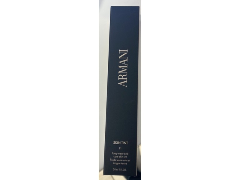 Armani Long-Wear And Care Skin Tint Foundation, L1 Light Warm Peach, 1 fl oz/30 mL