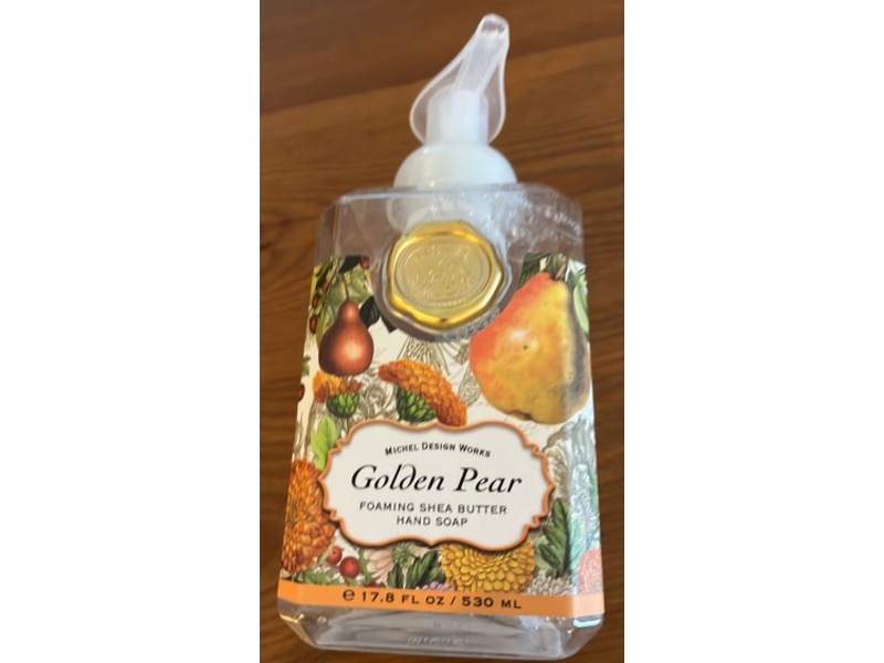 Michel Design Works Foaming Shea Butter Hand Soap, Golden Pear, 17.8 fl oz/530 mL