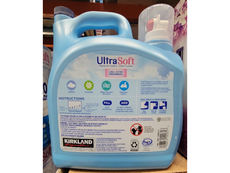 Kirkland Signature Ultra Soft Premium Fabric Conditioner, Fresh Scent, 220 Loads, 187 fl oz/5.53 L