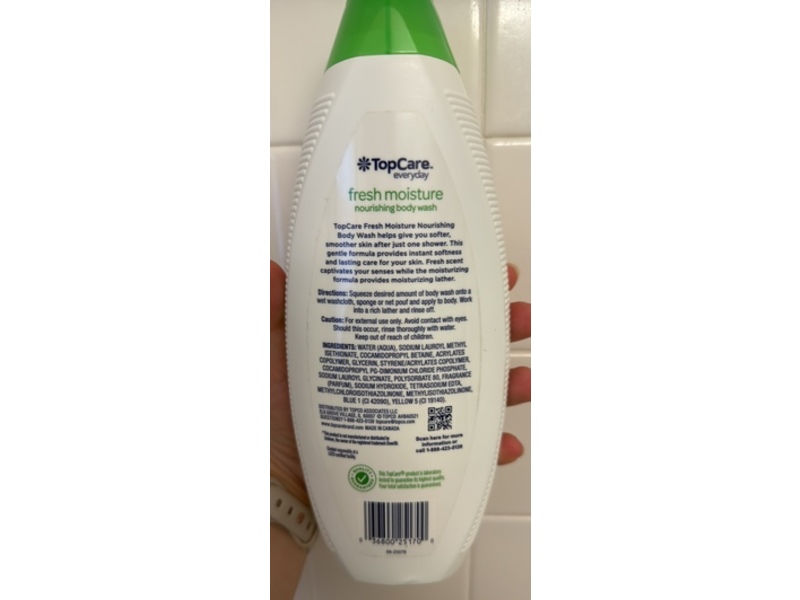 TopCare Fresh Moisture Nourishing Body Wash, Cucumber & Green Tea, 24 fl oz/710 mL