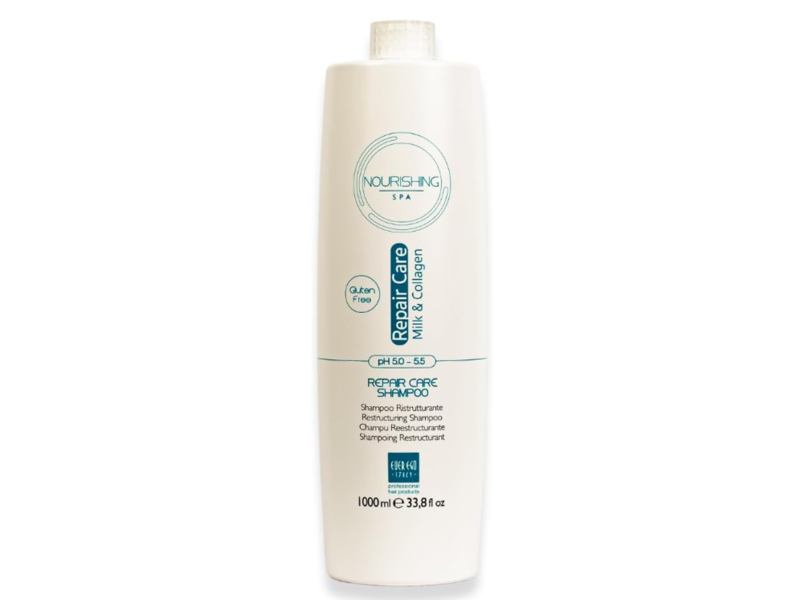 Ever Ego Italy Nourishing Spa Repair Care Shampoo, Milk & Collagen, 33.8 fl oz/1000 mL