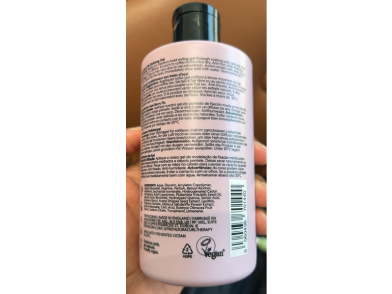 Trepadora Curl Therapy Defining Gel, Acai Berry Fix, 10.2 fl oz/300 mL