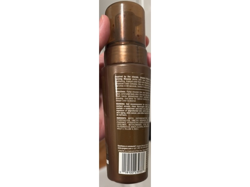 Jergens Instant Sun Sunless Tanning Mousse, Ultra Deep Tahiti, 6 fl oz/177 mL