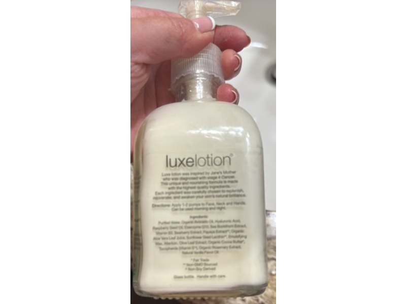 Luxe Beauty Luxelotion Face, Neck & Hands Lotion, Vanilla, 8.5 fl oz/251 mL