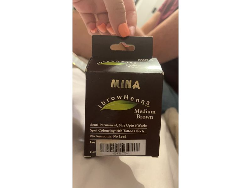 MINA ibrow Henna Hair Color Semi Permanent Henna Tint Kit (Medium Brown 4.0)