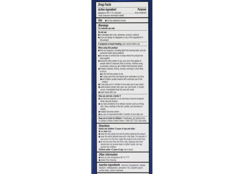 CVS Acne Treatment Adapalene Gel, 1.6 oz/45 g