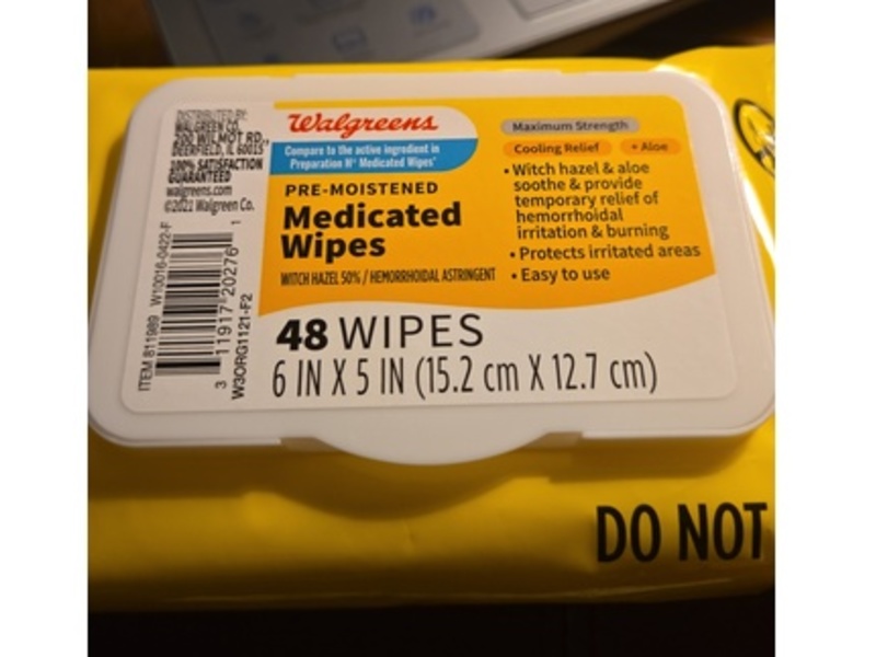 Walgreens Pre-Moistened Medicated Wipes, 48 Count