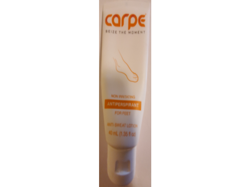 Carpe Antiperspirant Foot Lotion, Anti-Sweat, 1.35 fl oz/40 mL
