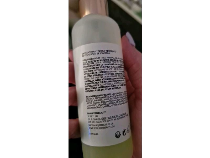Revolution Skincare London Nourishing Essence Spray, CBD, 3.38 fl oz/100 mL