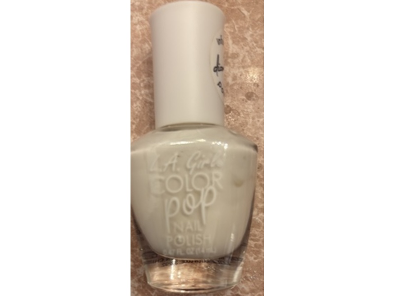 L.A. Girl Color Pop Nail Polish, GNL808 White On, 0.47 fl oz/14 mL