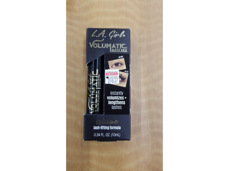 L.A. Girl Volumatic Mascara, Ultra Black, 0.34 fl oz (10 mL)