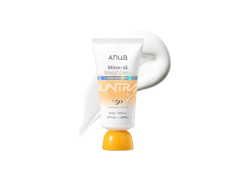 Anua Mineral Weightless Finish Sunscreen, SPF 50, 1.69 fl oz/50 mL