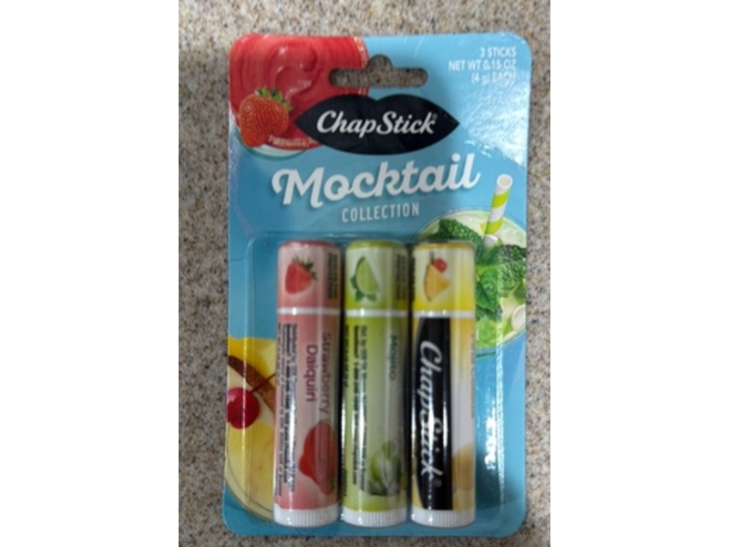 ChapStick Mocktail Collection, Mojito, Strawberry Daiquiri, Pia Colada, 0.15 oz/4 g, Pack Of 216