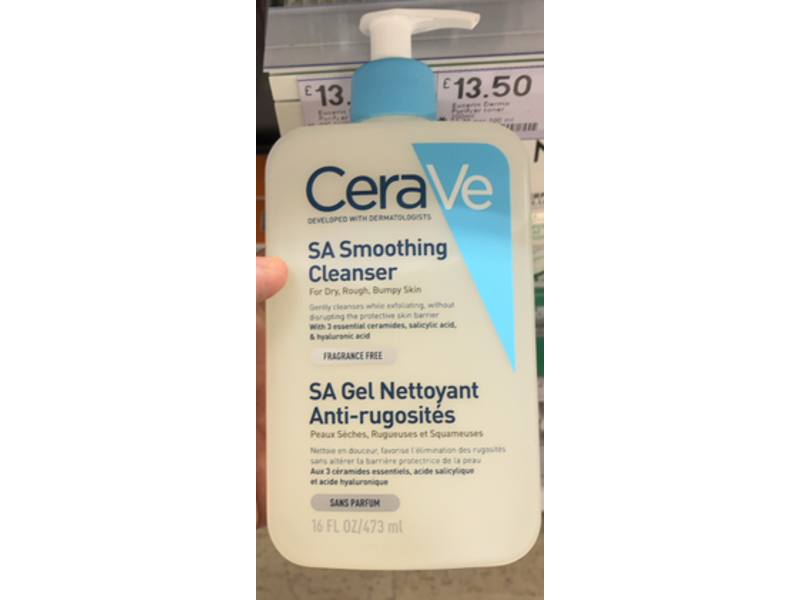 CeraVe SA Smoothing Cleanser, 16 fl oz/473 mL Ingredients and Reviews