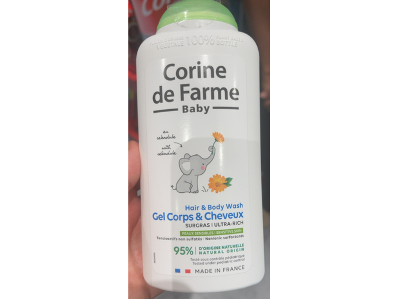 Corine De Farme Hair & Baby Wash, Gel Corp & Cheveux, 250 mL