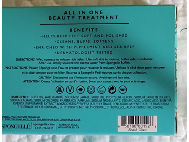 Spangelle Pedi-Buffer, Beach Grass, 3 oz/85 g