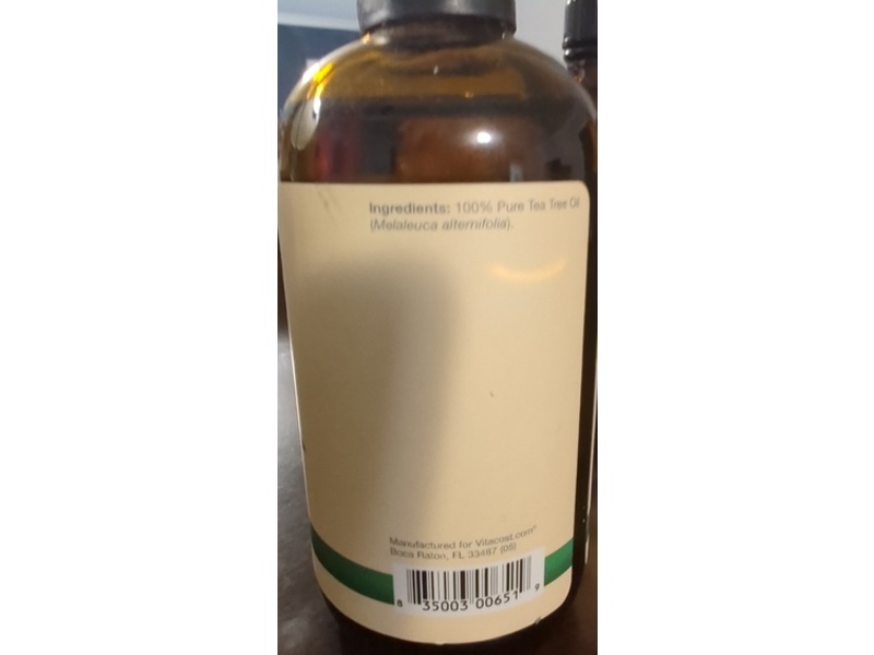 Vitacost 100% Pure Oil, Tea Tree, 4 fl oz/118 mL