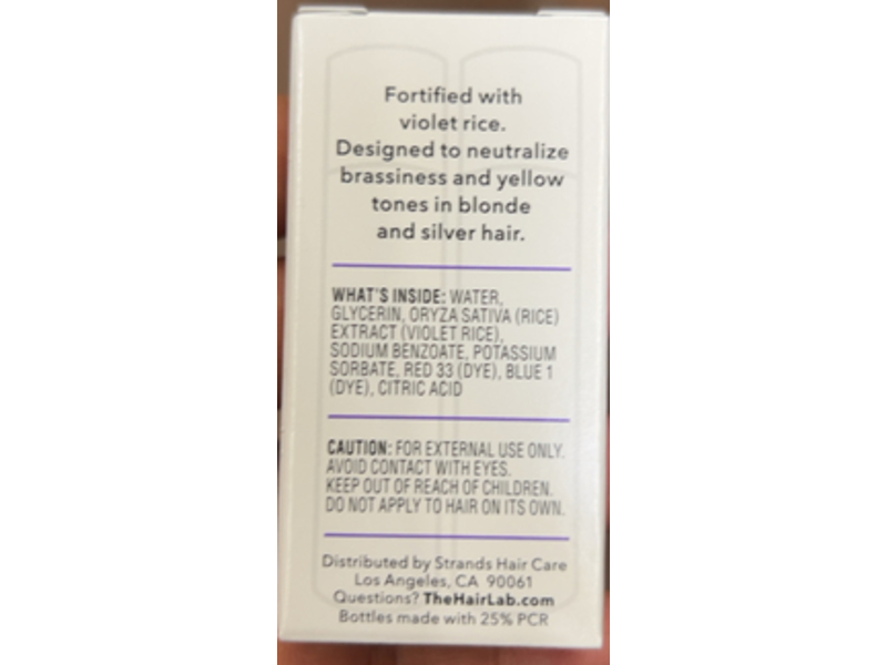 The Hair Lab Anti-Brass Dose Set Shampoo & Conditioner, Violet Rice, 0.2 fl oz/6 mL