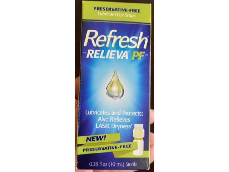 Refresh Relieva Pf Lubricant Eye Drops, Preservative-Free, 0.33 fl oz/10 mL, Pack Of 3