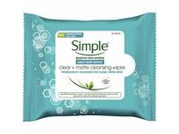 Simple Clear + Matte Cleansing Wipes, Daily Skin Detox, 25 Count - Image 2