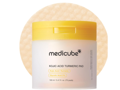 Medicube Toner Pad, Kojic Acid Tumeric, 5.41 fl oz/160 mL, 70 Count