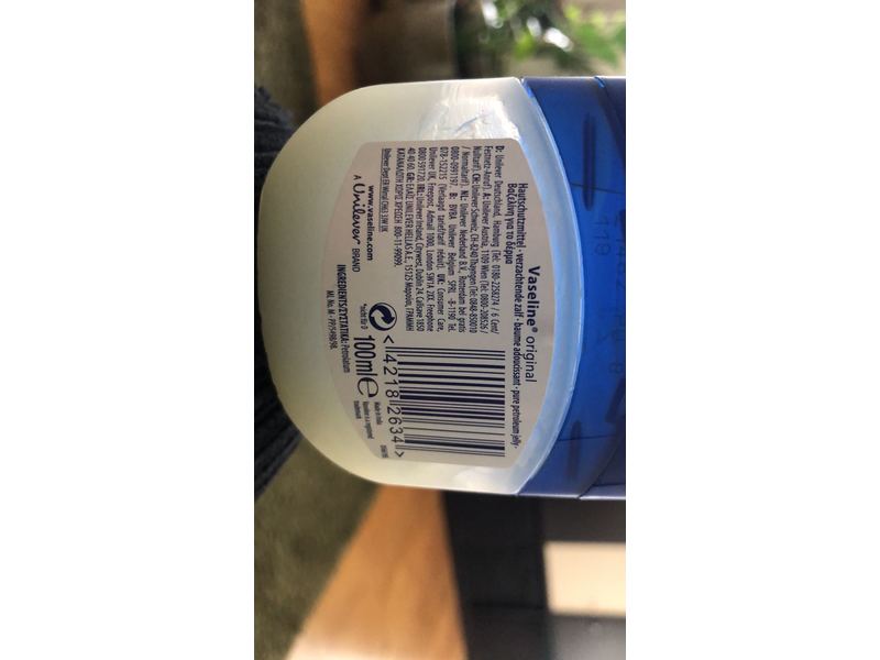 Vaseline Pure Petroleum Jelly, Original , 100 mL