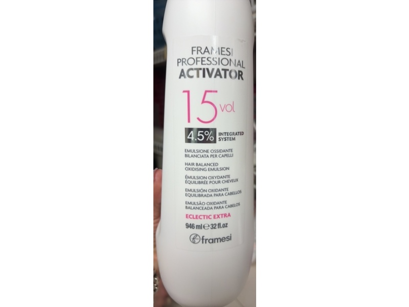 Framesi Professional Activator Hair Balanced Oxidizing Emulsion, 15 Vol, 32 fl oz/946 mL
