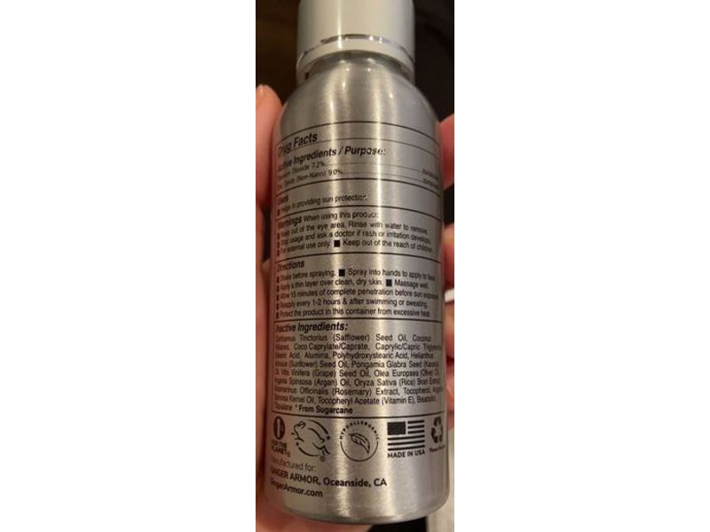 Ginger Armor Daily Face Moisturizer, SPF 50+, 3.4 fl oz/100 mL