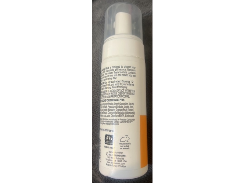 Clarisse Feminine Foaming Wash, Mandarin Orange, 4 fl oz/118 mL