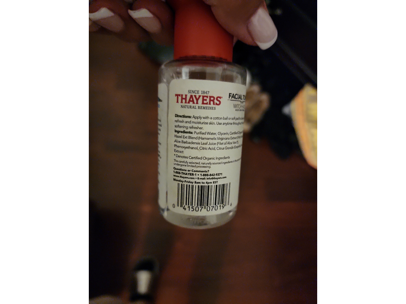 THAYERS Alcohol-Free Witch Hazel Facial Toner with Aloe Vera, Unscented, Trial Size, 3 Ounce
