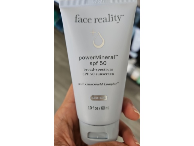 Face Reality powerMineral Sunscreen with Calm Shield Complex, SPF 50, 2 fl oz/60 mL
