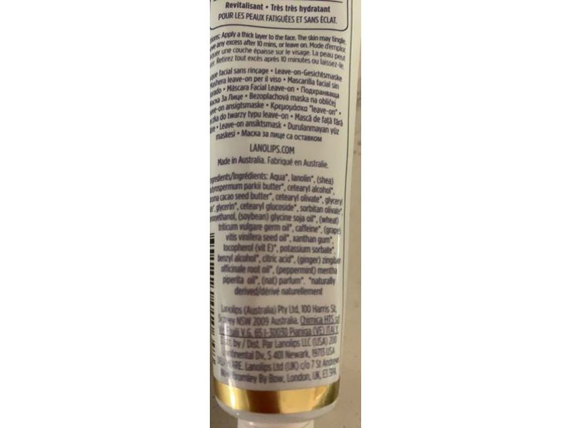 Lano Face Base The Aussie Flyer Leave-on Recovery Mask, Lanolin, 1.01 fl oz/30 mL